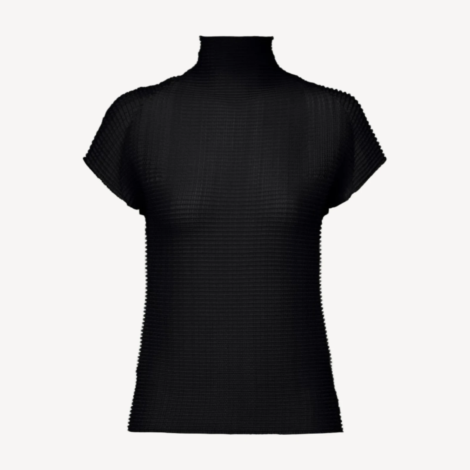 WOOLY PLEATS BK/WT-66