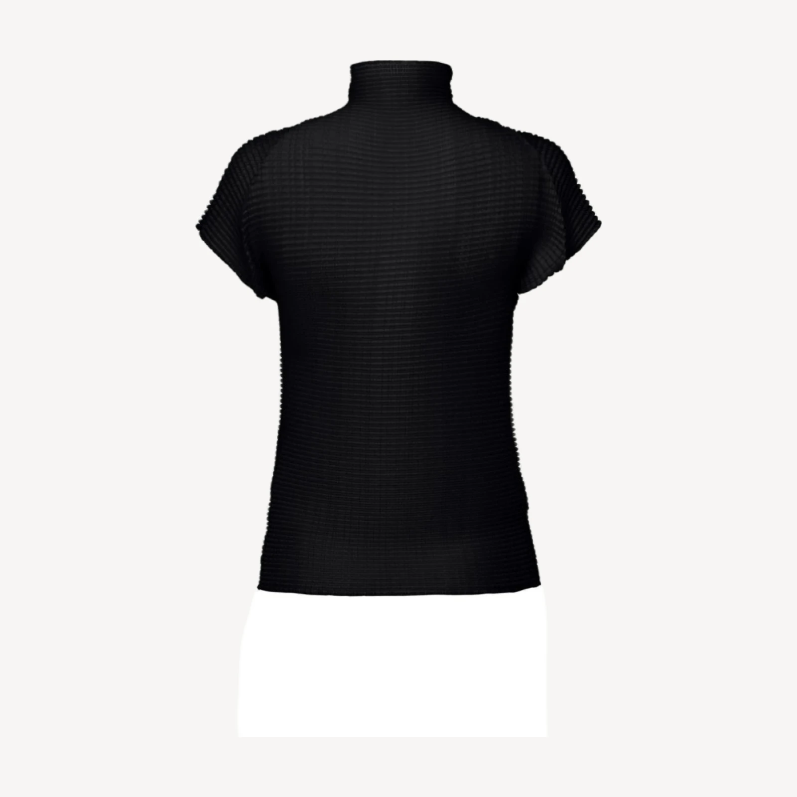 WOOLY PLEATS BK/WT-66
