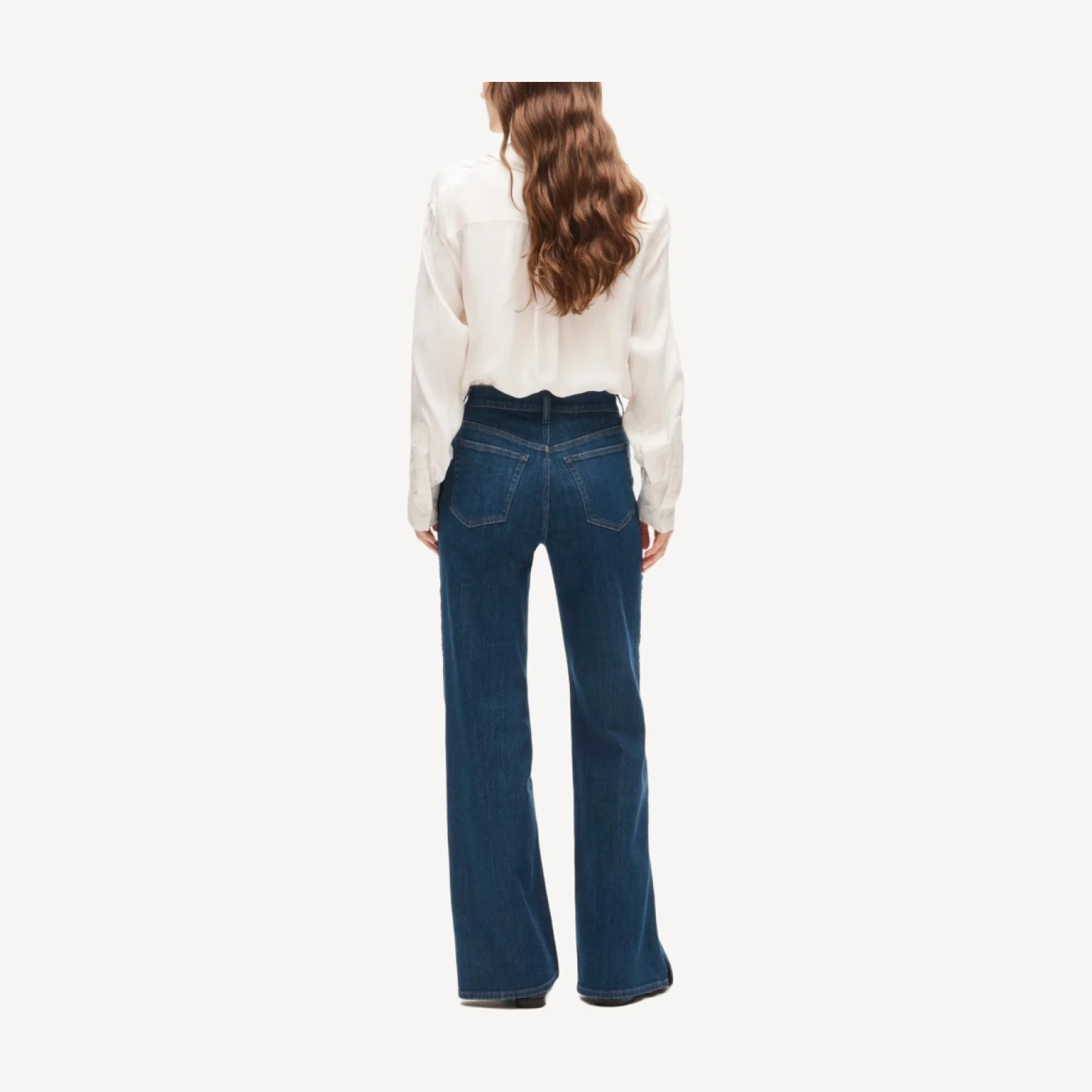 Denim trouser jean with corduroy stripe