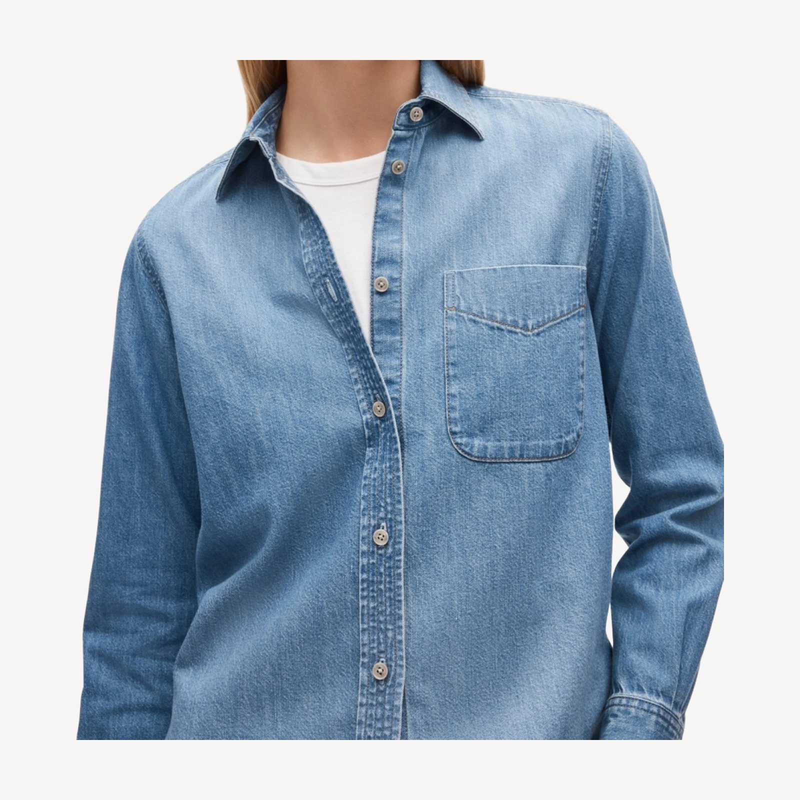 Jules classic-fit button-up shirt in denim