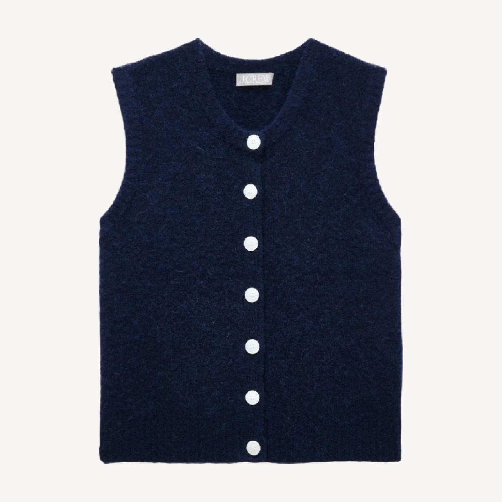 Button-front vest in alpaca blend