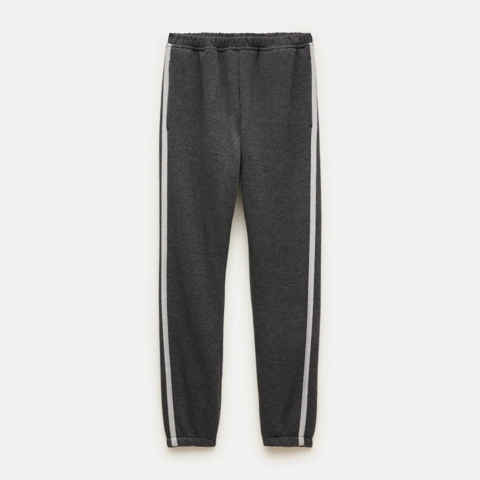 Heritage terry slim jogger pant with track stripe