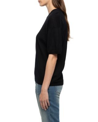 Zadig & Voltaire Idaz Cp Heart Jacquard Cashmere Tee