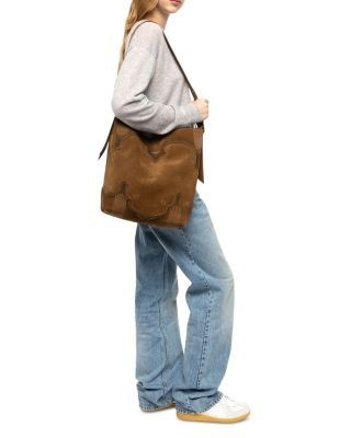 Zadig & Voltaire Jane Suede Western Hobo Bag