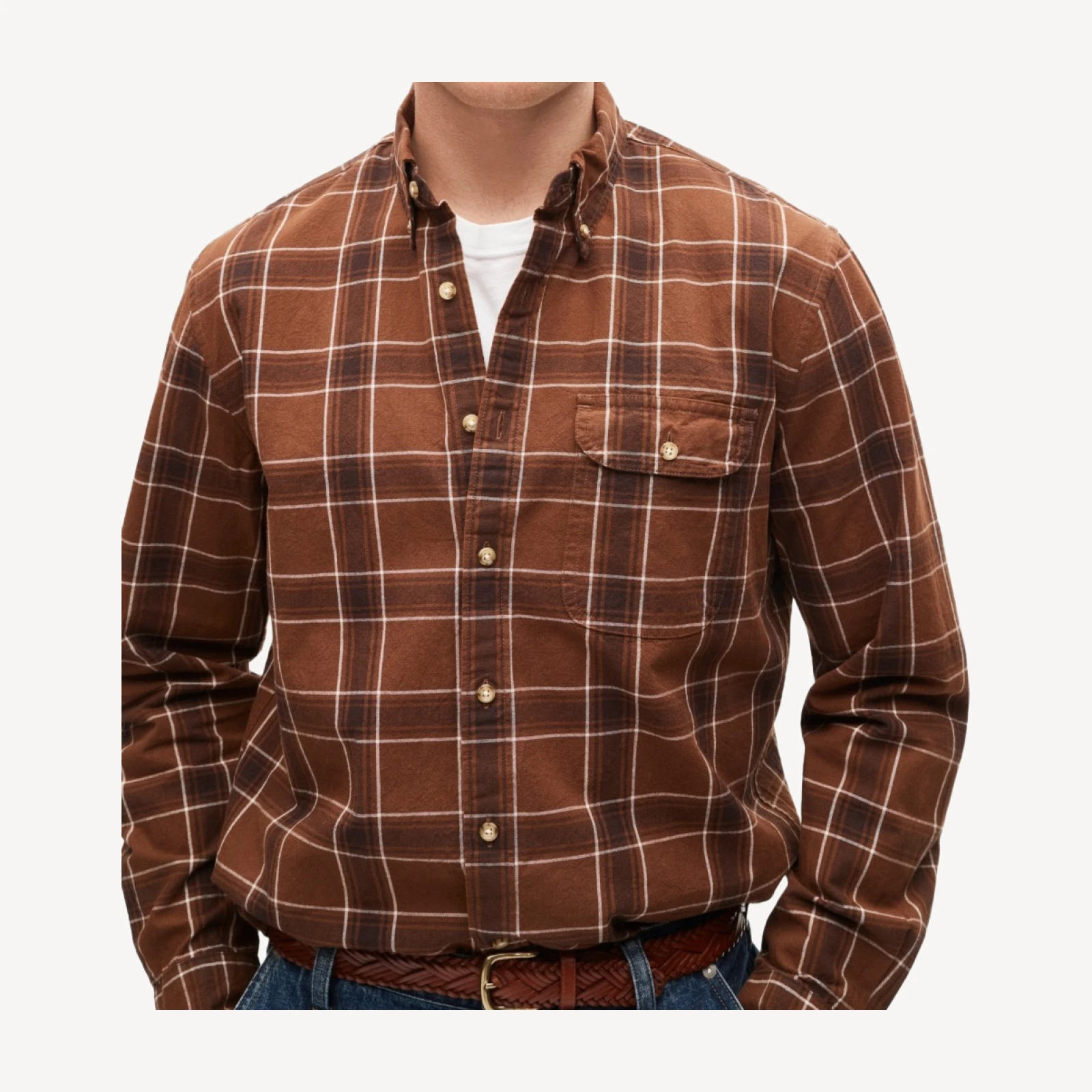 Lightweight cotton shirt in plaid