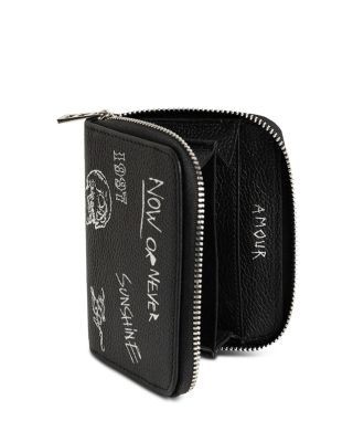 Zadig & Voltaire Arty Tag Mini Grained Leather Coin Purse