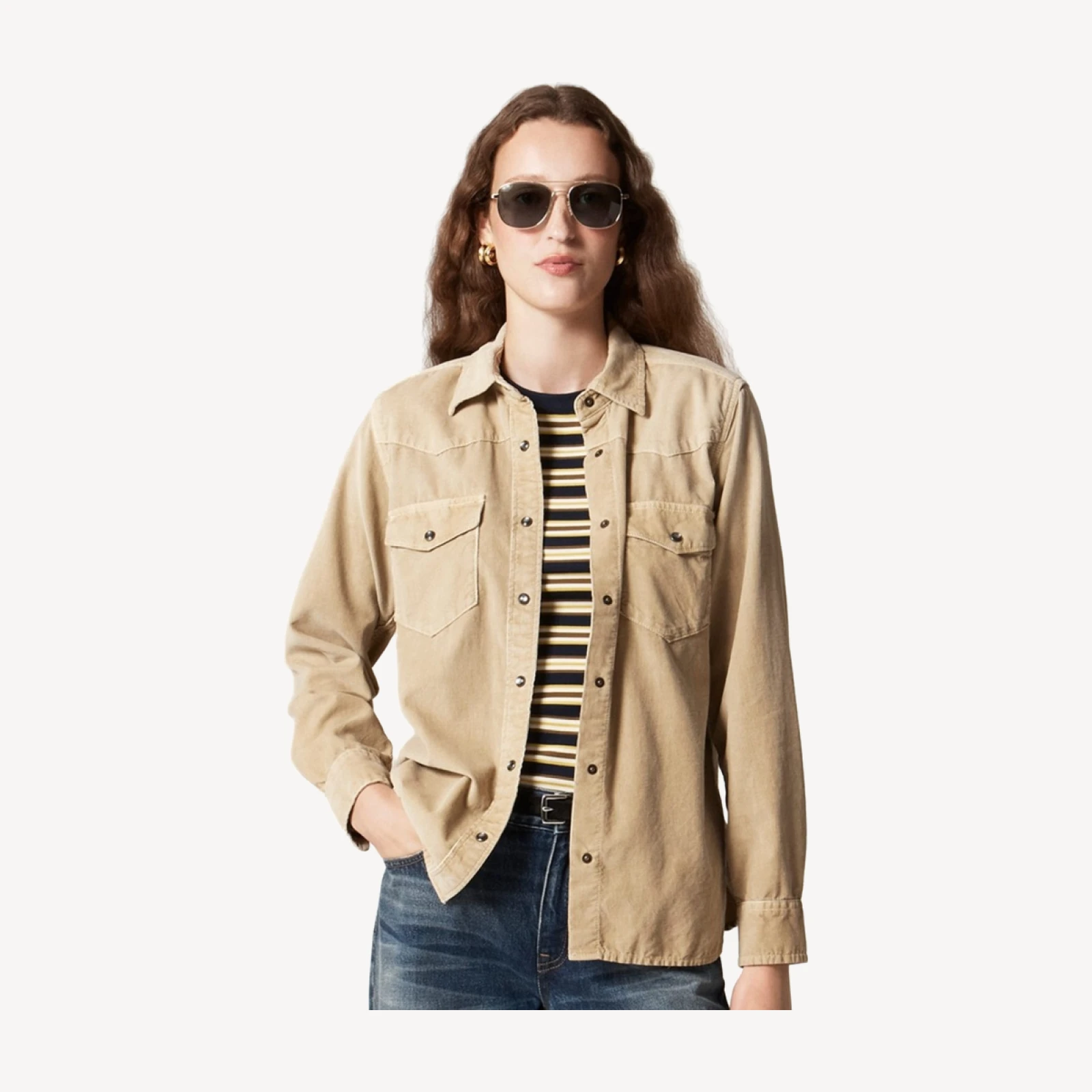 Jules western shirt in corduroy
