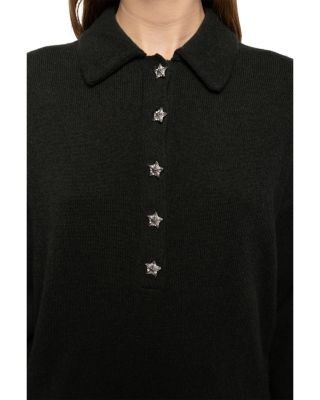 Zadig & Voltaire Soula Bijoux Cashmere Polo Sweater