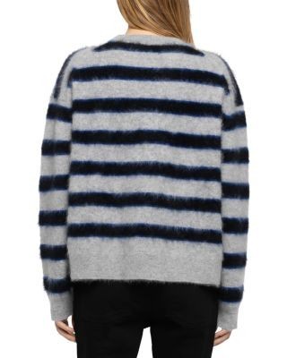 Zadig & Voltaire Markuz Ws Stripes Cashmere Dropped Shoulder Sweater