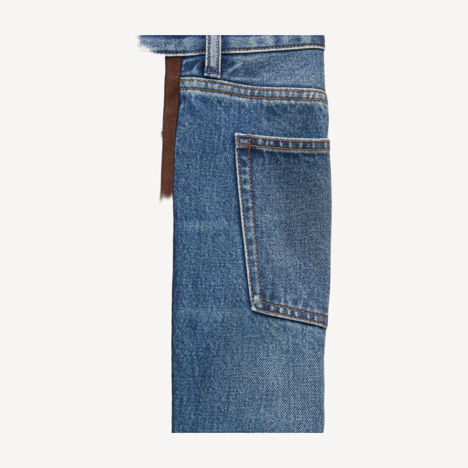 Jesse relaxed-straight jean with suede stripe