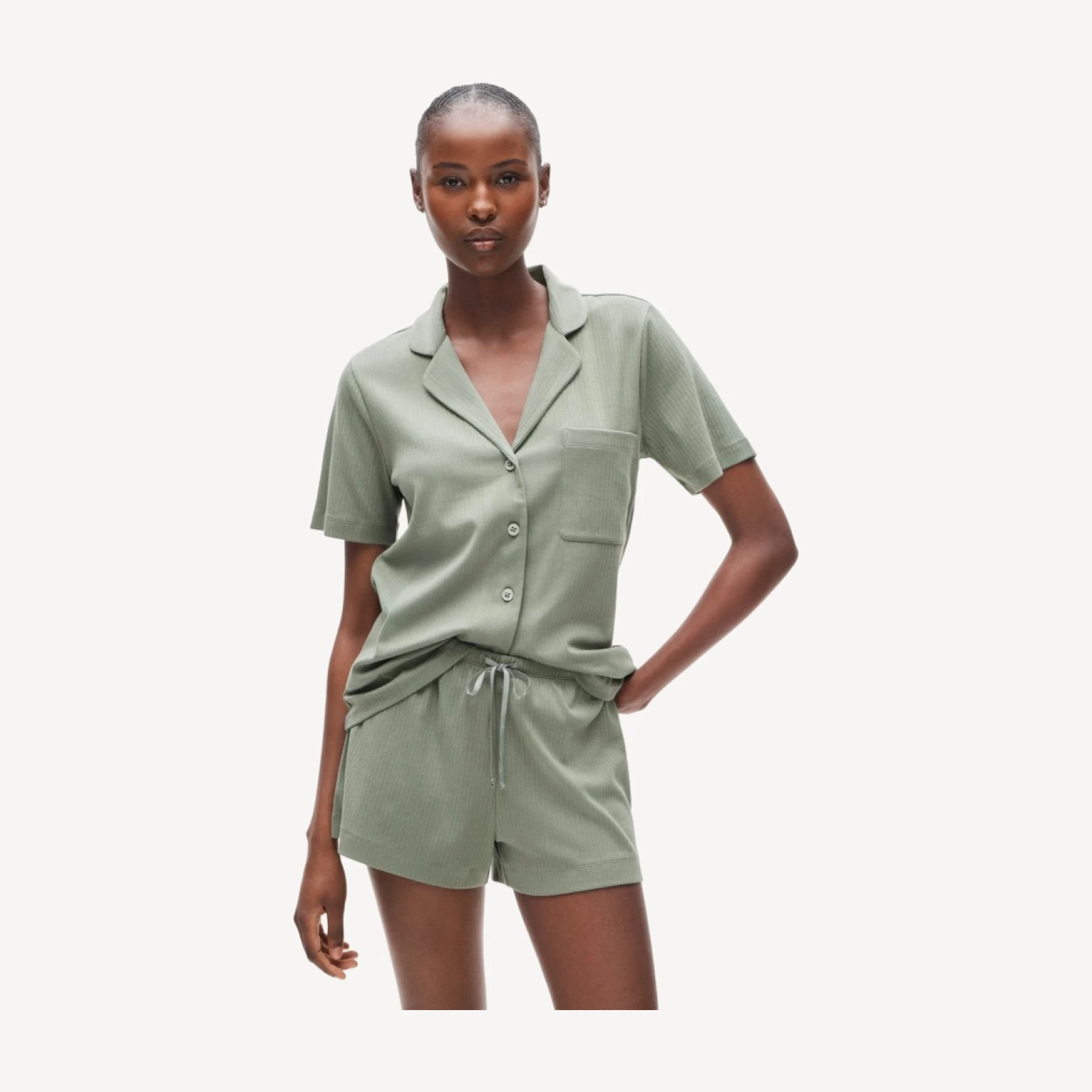 Dreamy rib pajama short set