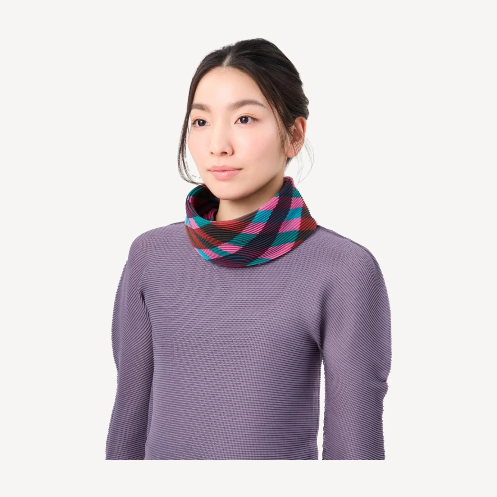 TAPE CHECK PLEATS STOLE