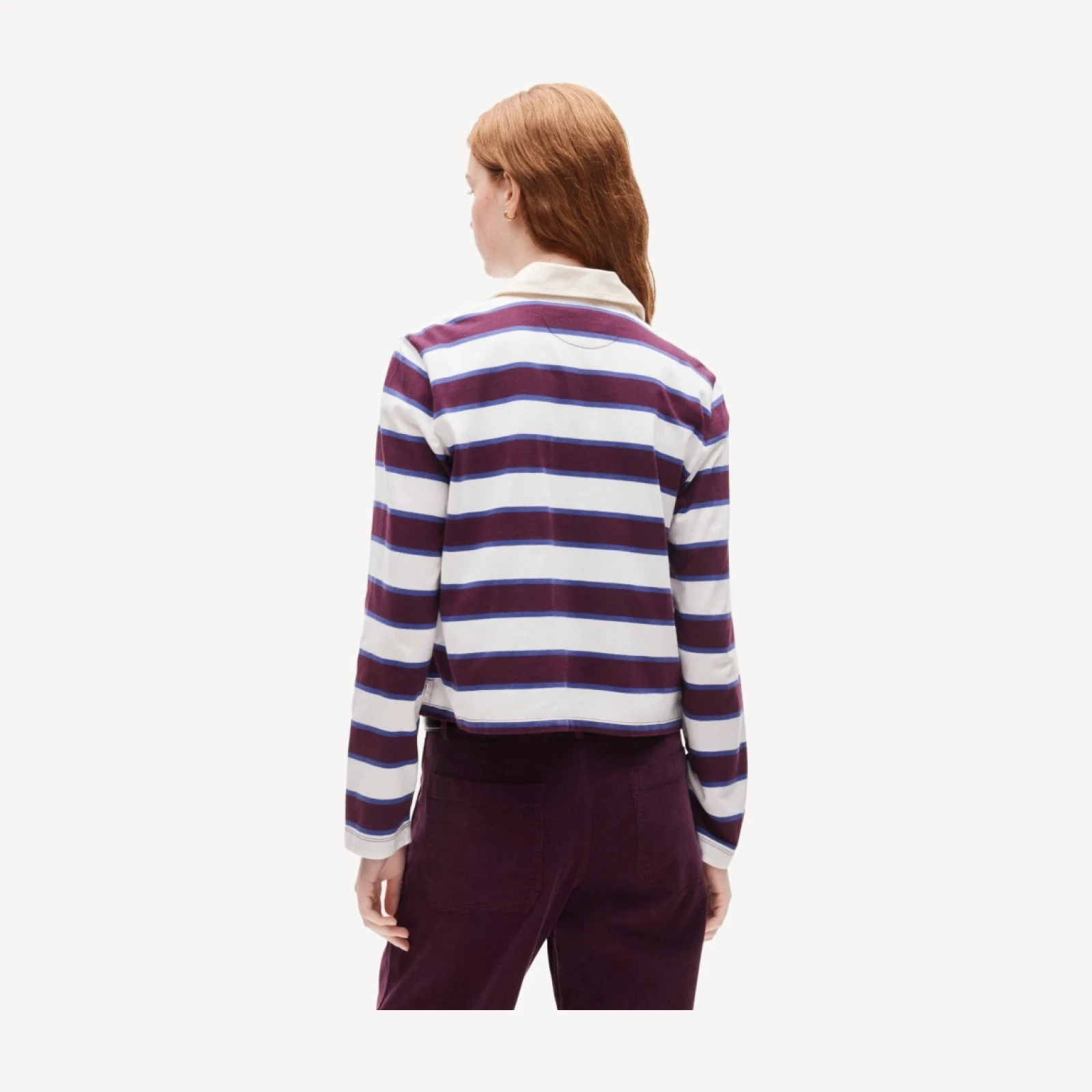 Boyfriend jersey rugby shirt in stripe