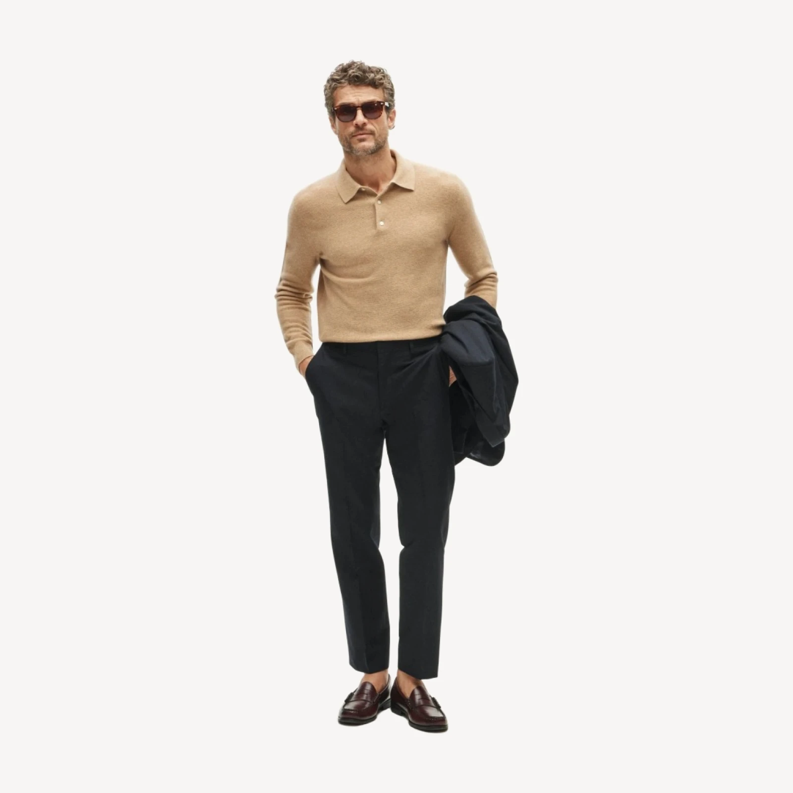 Ludlow Slim-fit suit pant in English cotton-wool blend