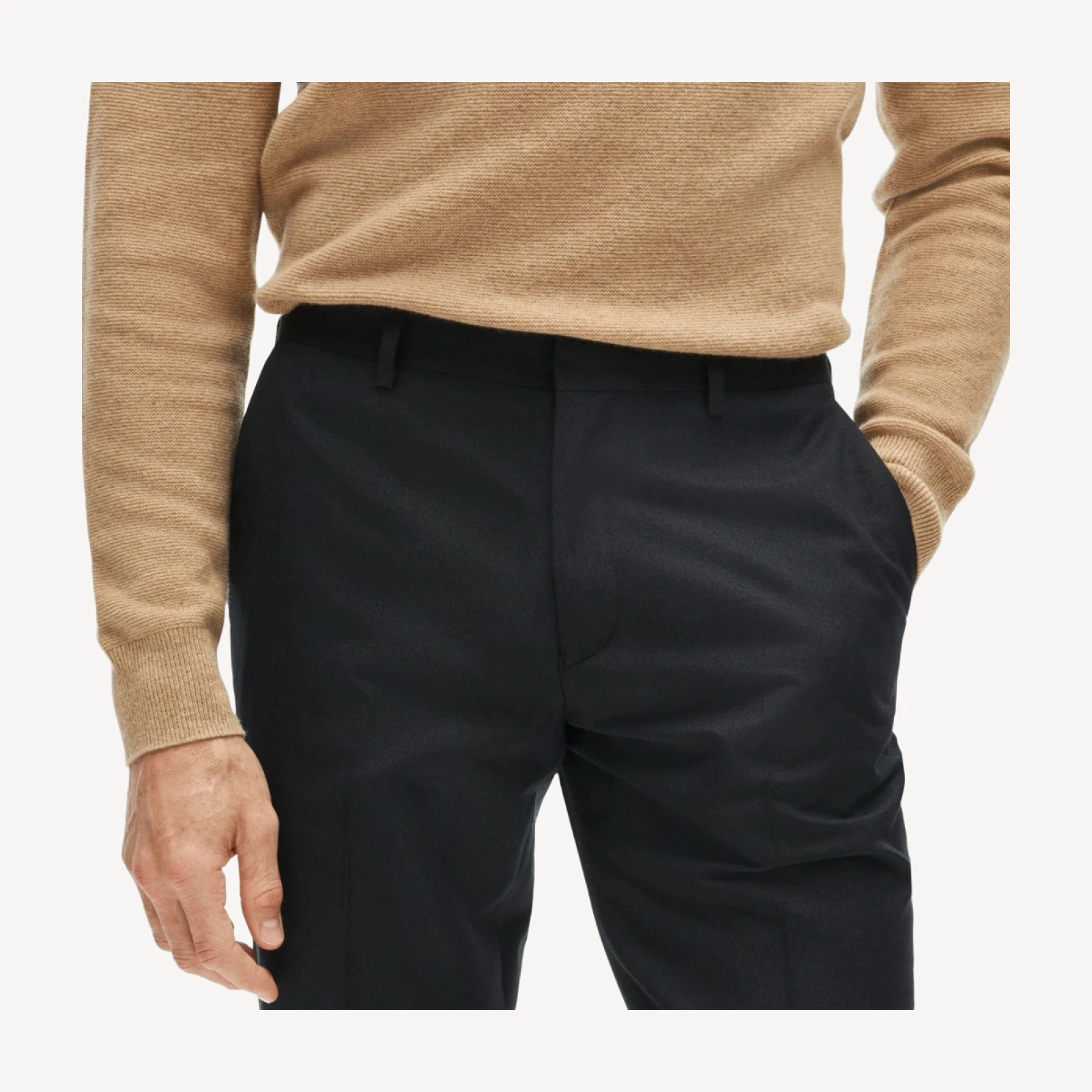 Ludlow Slim-fit suit pant in English cotton-wool blend
