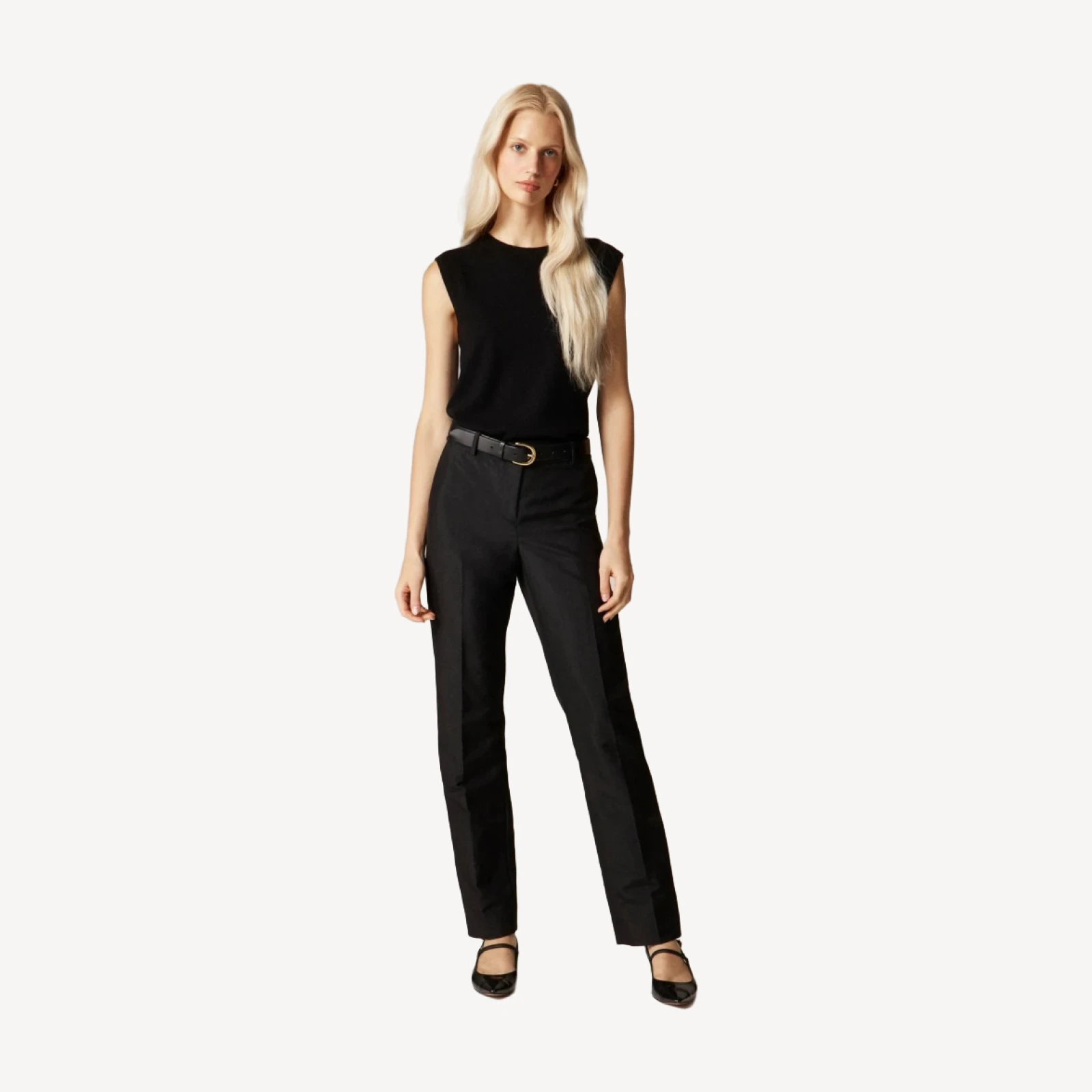 Slim-fit trouser in sateen