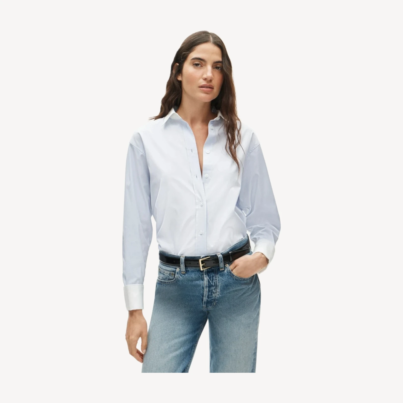 Esme relaxed-fit button-up shirt in Greenwich poplin