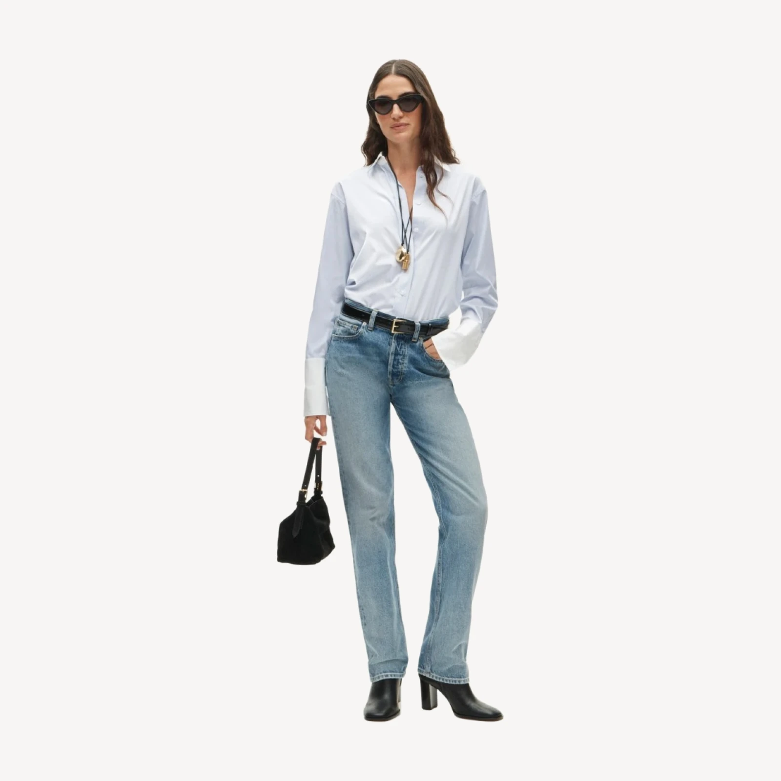 Esme relaxed-fit button-up shirt in Greenwich poplin