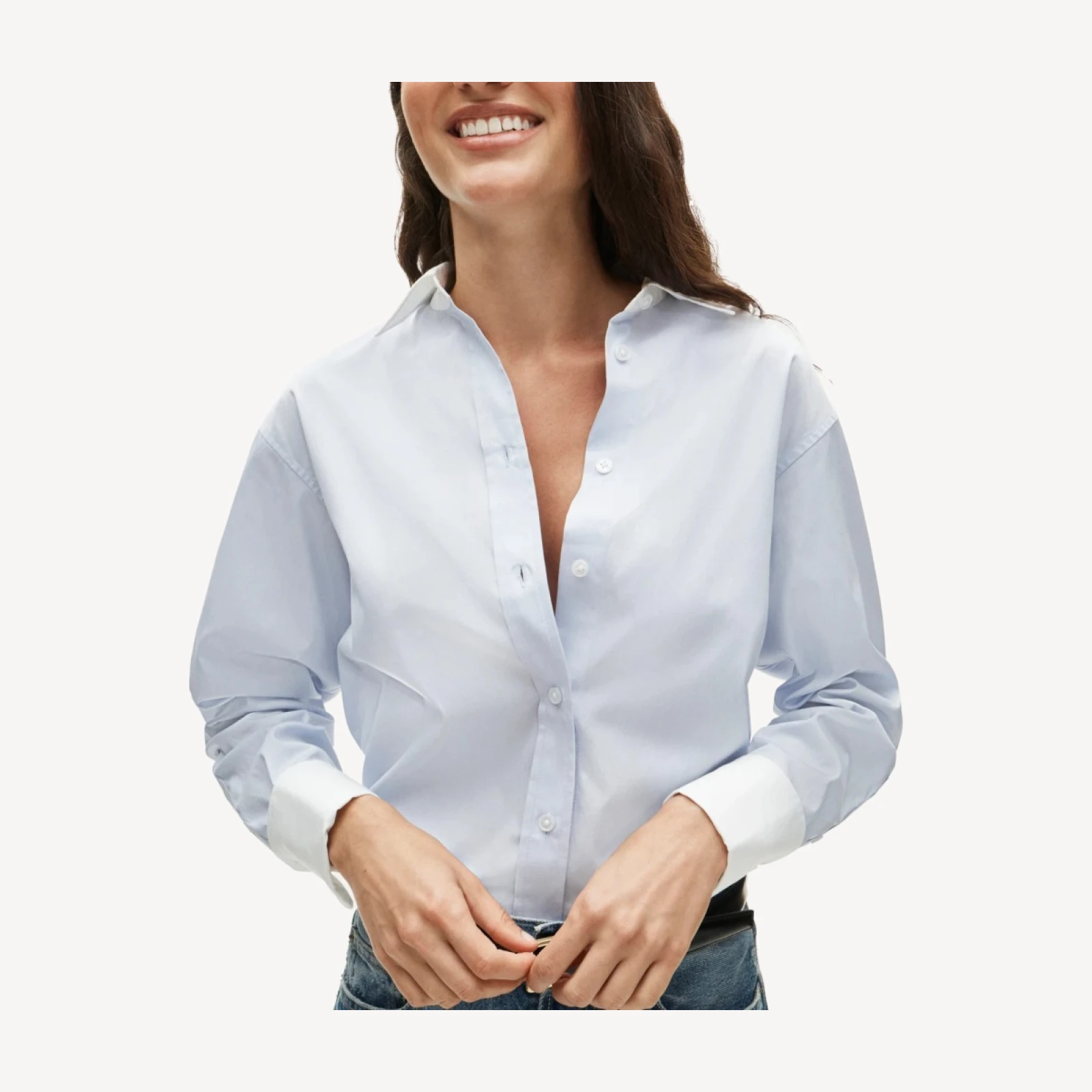 Esme relaxed-fit button-up shirt in Greenwich poplin