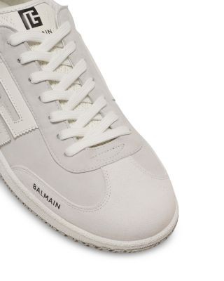 Balmain Men's Swan Suede & Patent Leather Sneaker