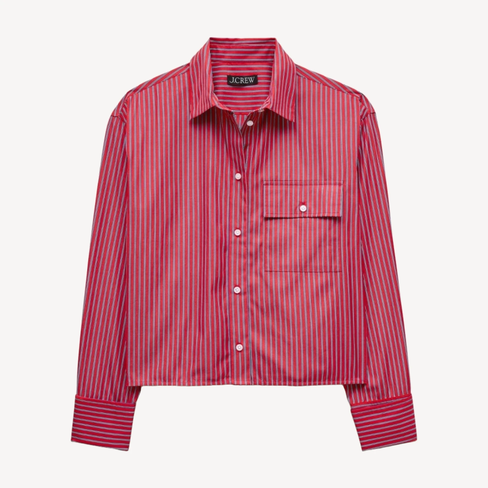 Esme cropped button-up shirt in Greenwich poplin