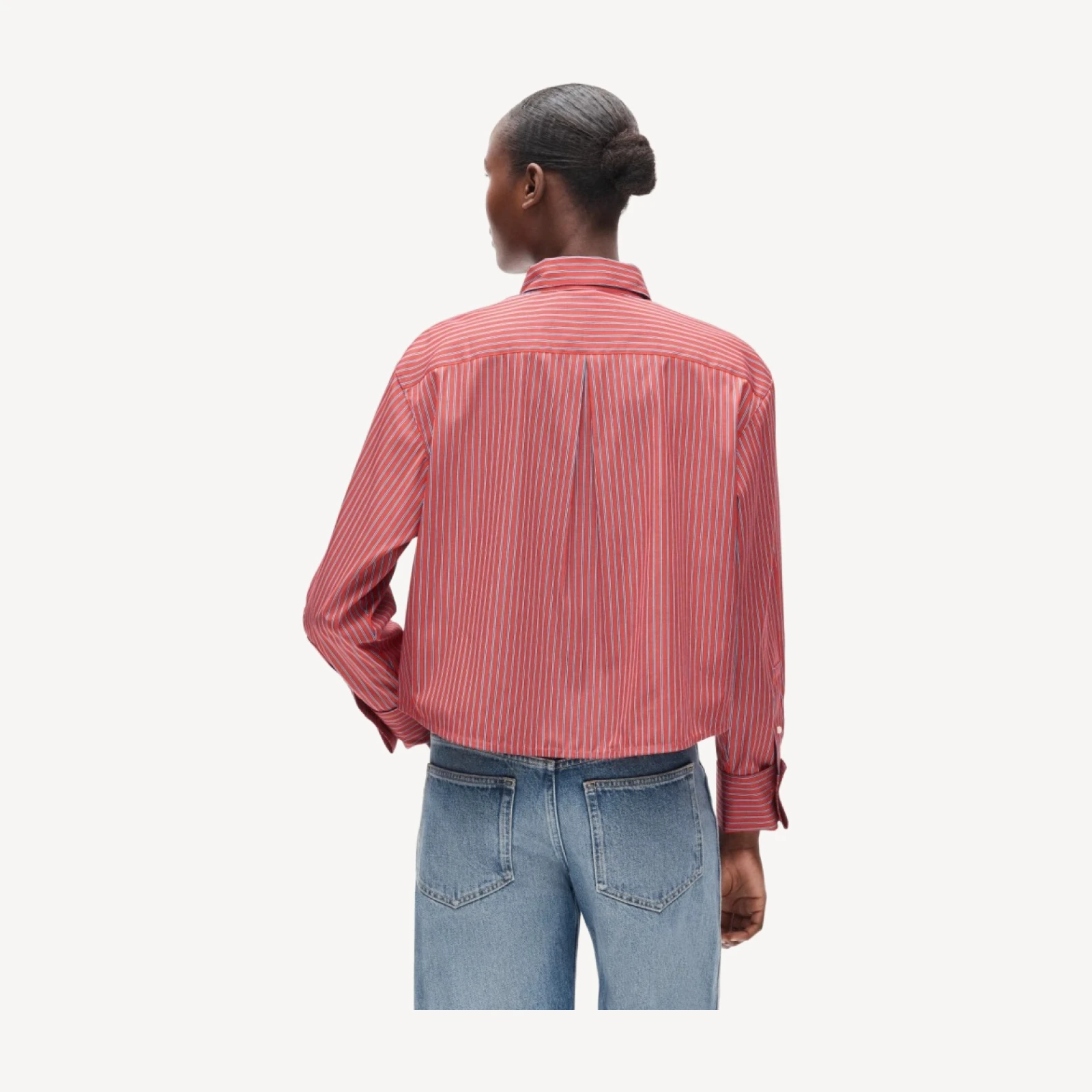 Esme cropped button-up shirt in Greenwich poplin