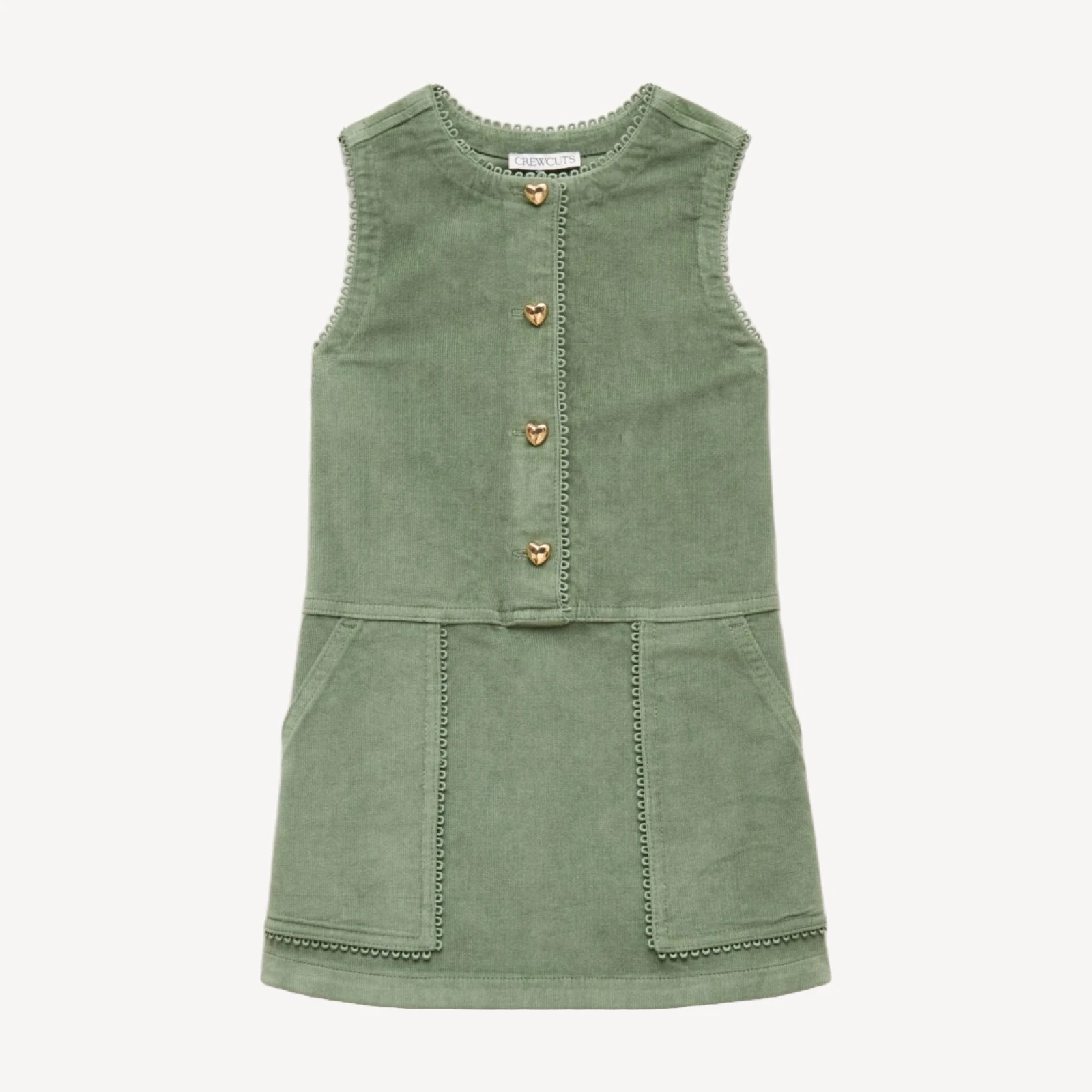 Girls' corduroy pinafore dress