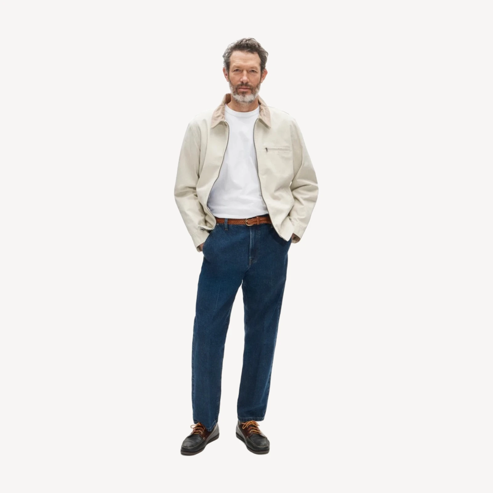 Wallace & Barnes creased slant-pocket jean in Japanese selvedge denim