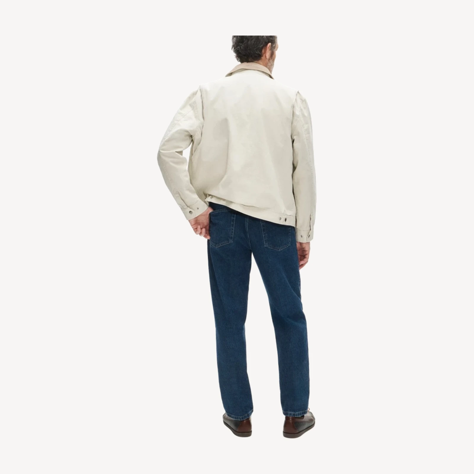 Wallace & Barnes creased slant-pocket jean in Japanese selvedge denim