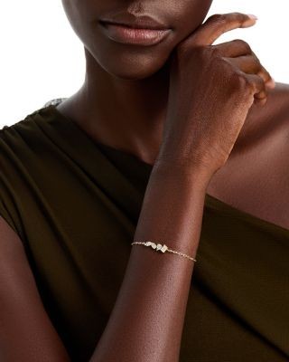 Bloomingdale's Fine Collection Luxe Collection Certified Lab Grown Diamond Mixed Cut Paperclip Chain Bracelet in 14K Yellow Gold, 1.0 tcw