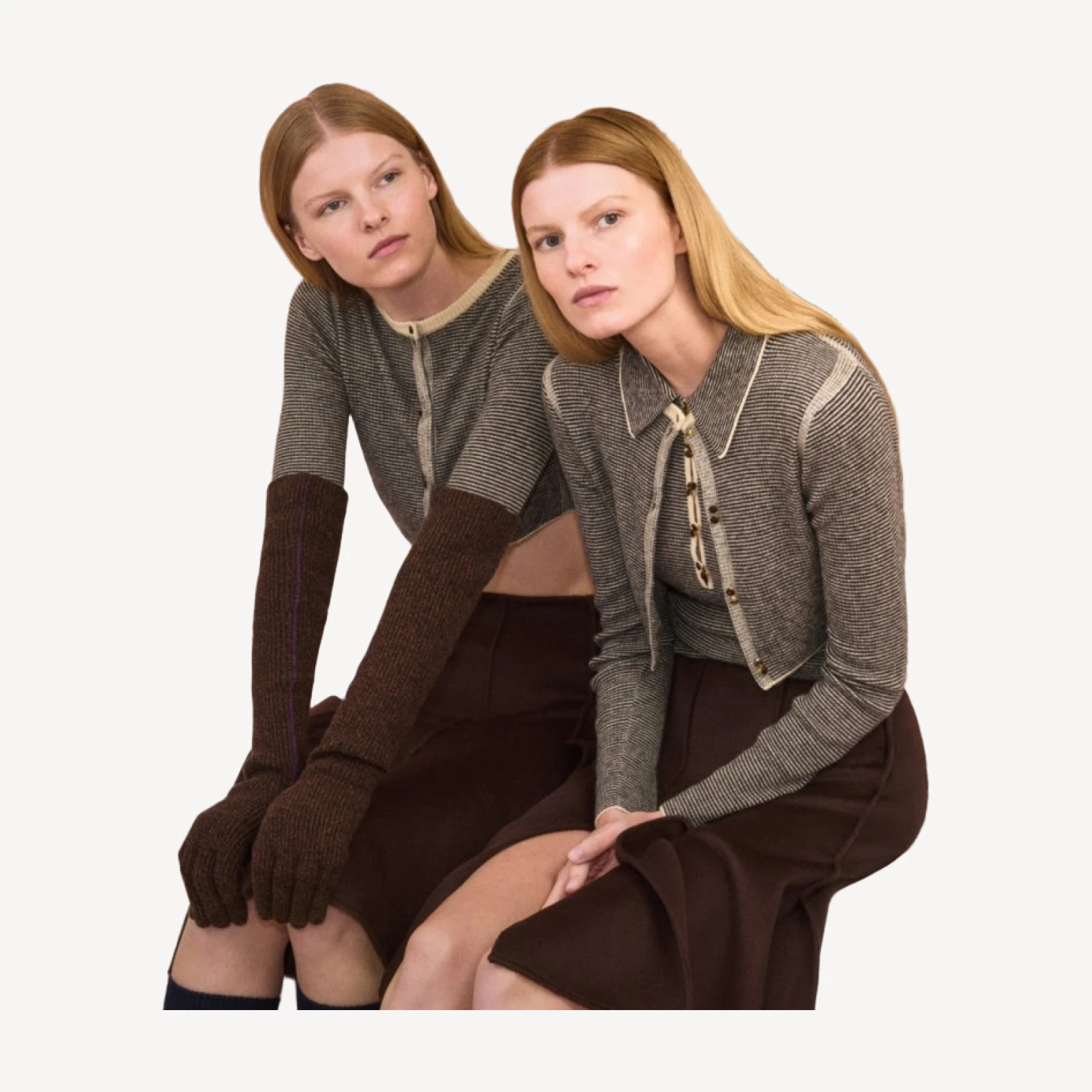 Eckhaus Latta x J.Crew cashmere opera gloves