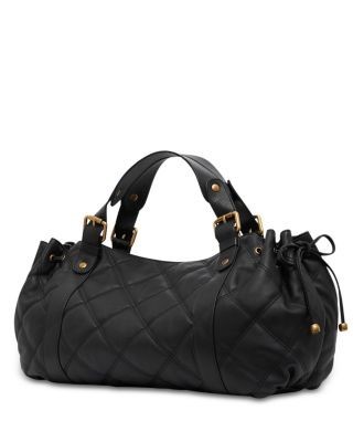 Gerard Darel 24H Matelasse Leather Overnight Bag