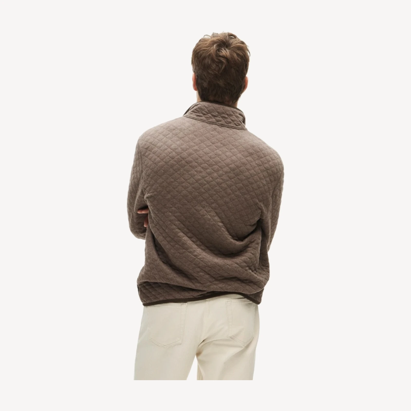 Quilted quarter-zip pullover