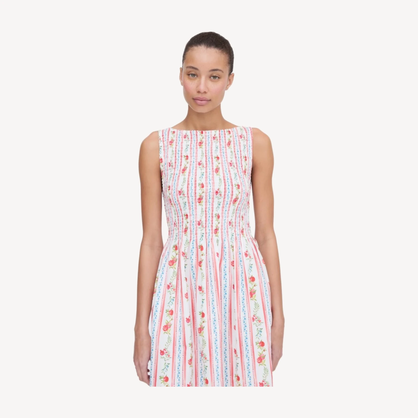 The Cosima Nap Dress - Pomegranate Stripe