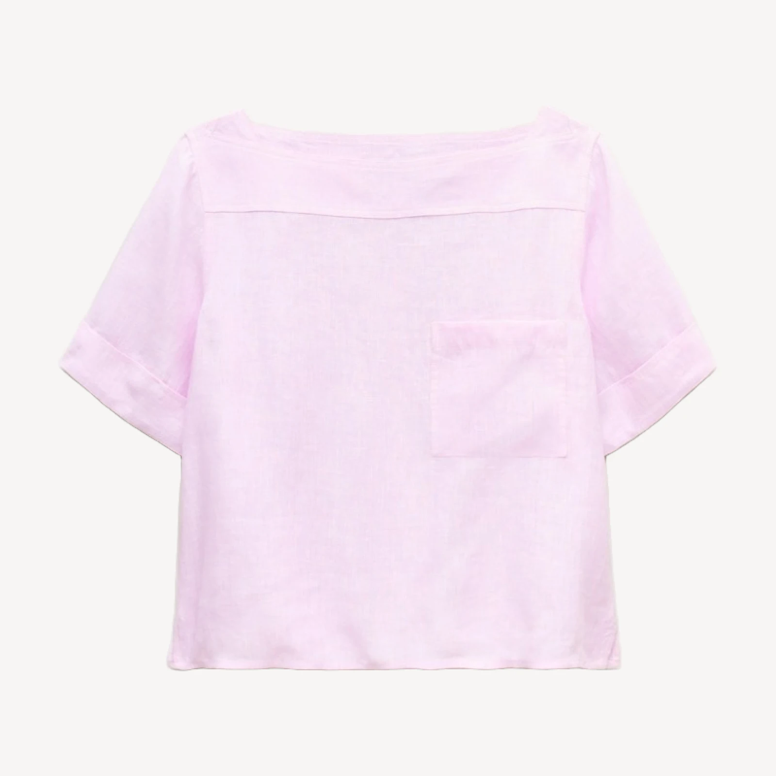 Boatneck tee in linen