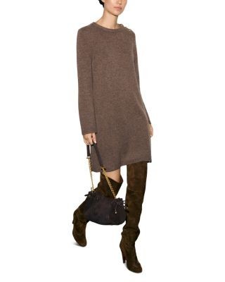 Gerard Darel Coly Wool Shift Sweater Dress