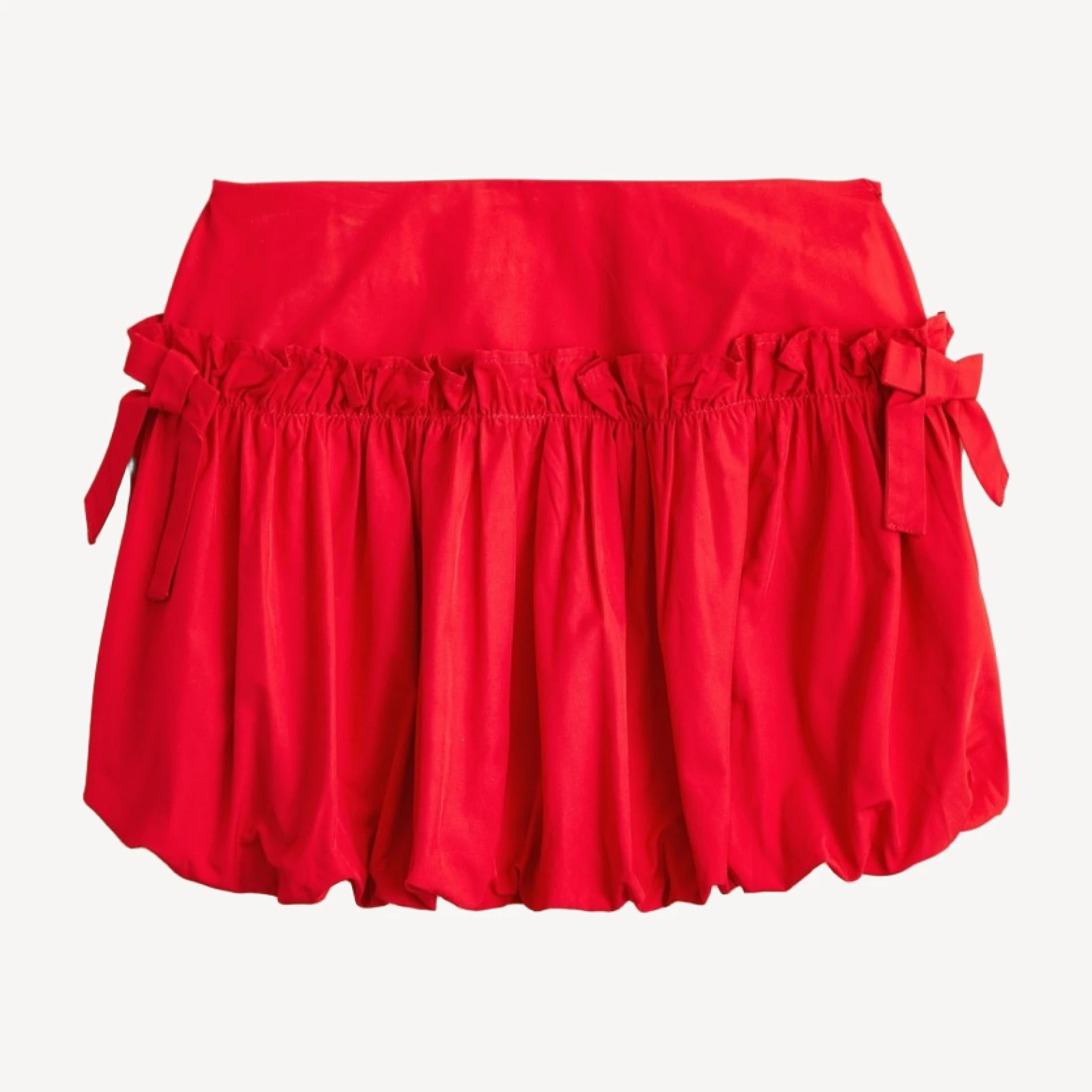 Girls' bow bubble skirt in taffeta