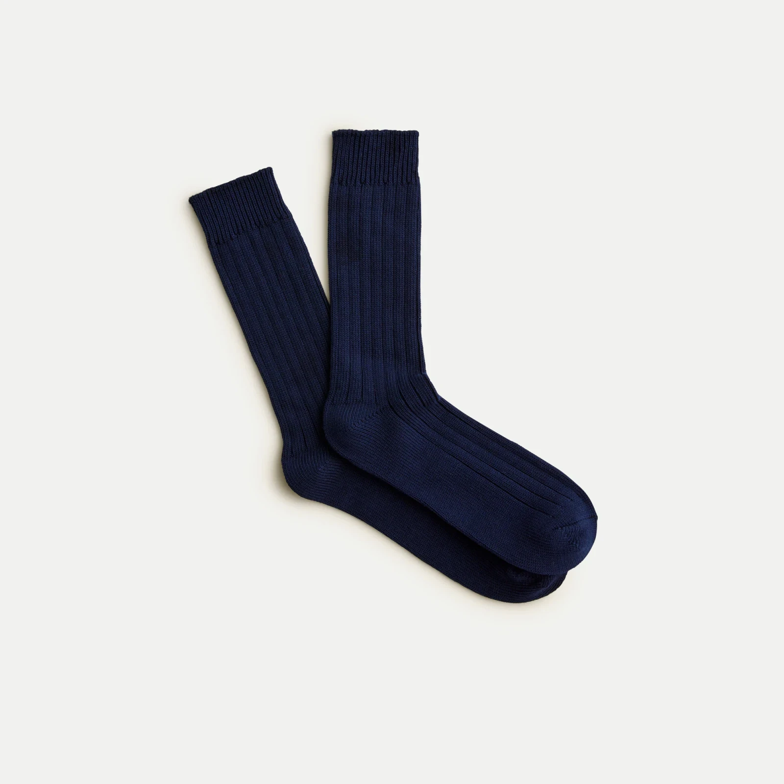 Ribbed cotton-blend socks