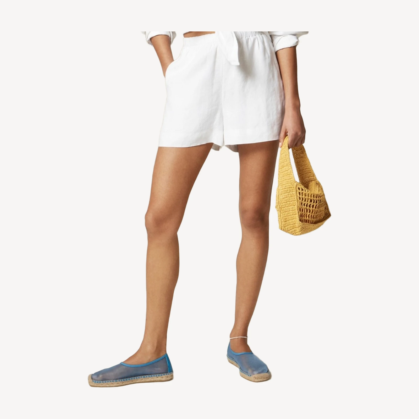 Made-in-Spain espadrille flats in mesh