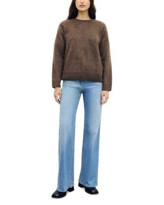 Gerard Darel Rida Brushed Cashmere Crewneck Sweater
