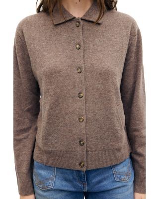 Gerard Darel Rayne Wool Collared Cardigan Sweater