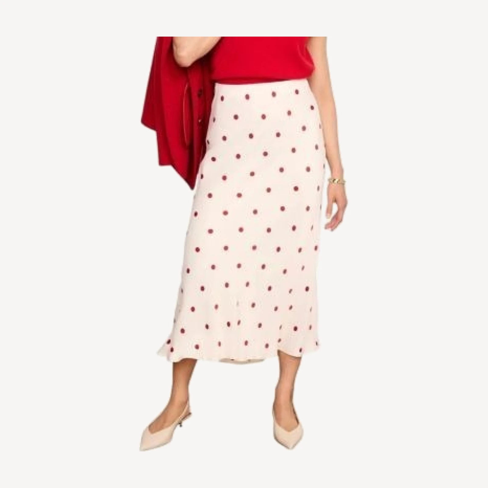 Mint Velvet Women's Polka Dot Slip Skirt