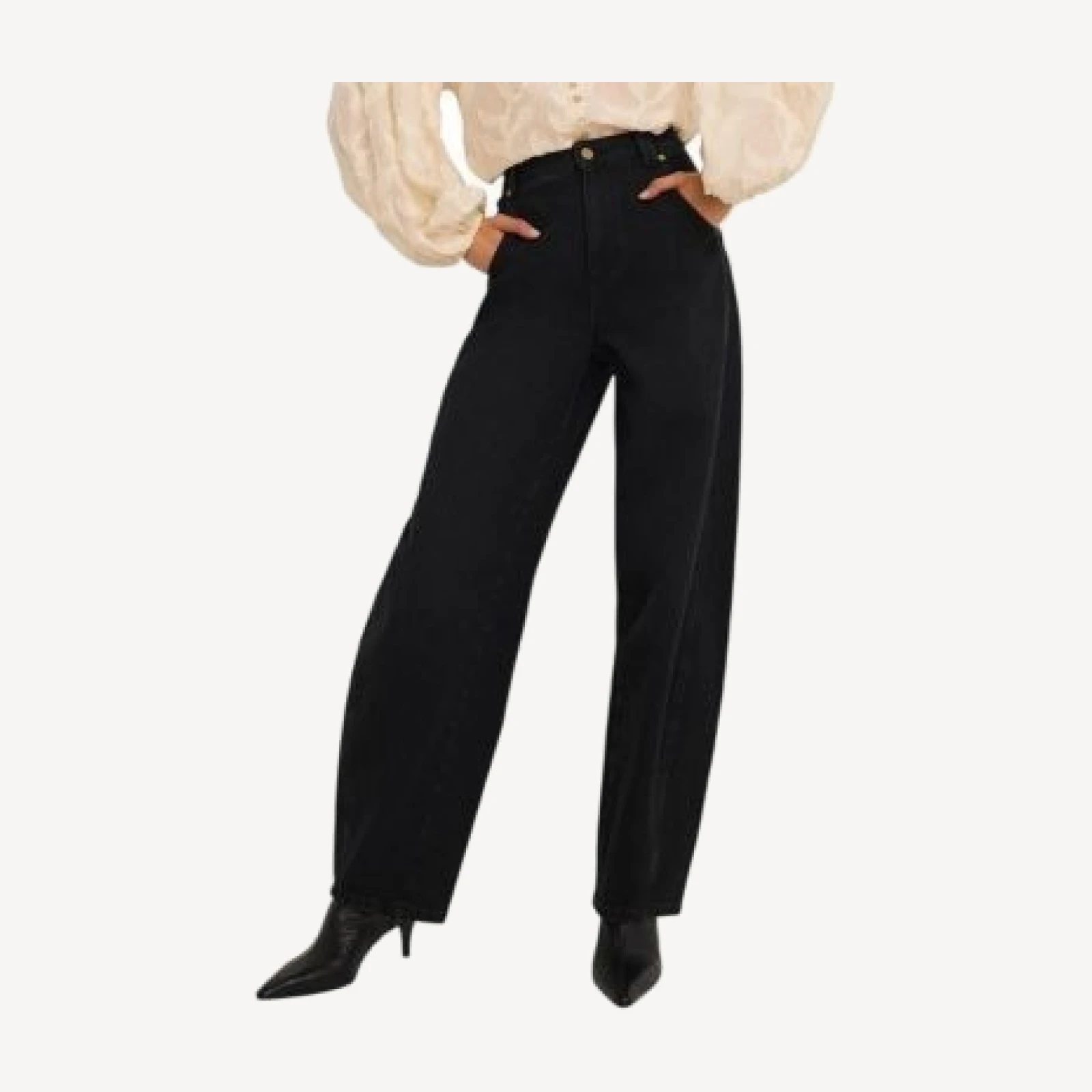 Mint Velvet Women's Relaxed Ultimate Barrel Jeans in Black Wash