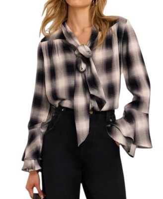 Mint Velvet Women's Check Blouse