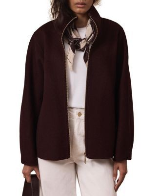 Mint Velvet Women's Wool Blend Hand Finished Bomber Jacket