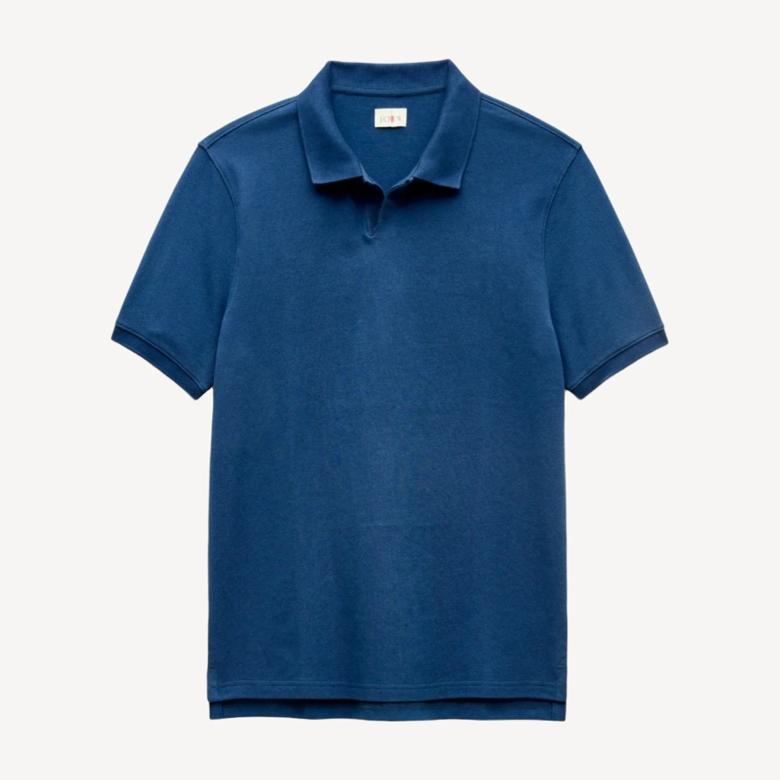 Piqué johnny-collar polo shirt