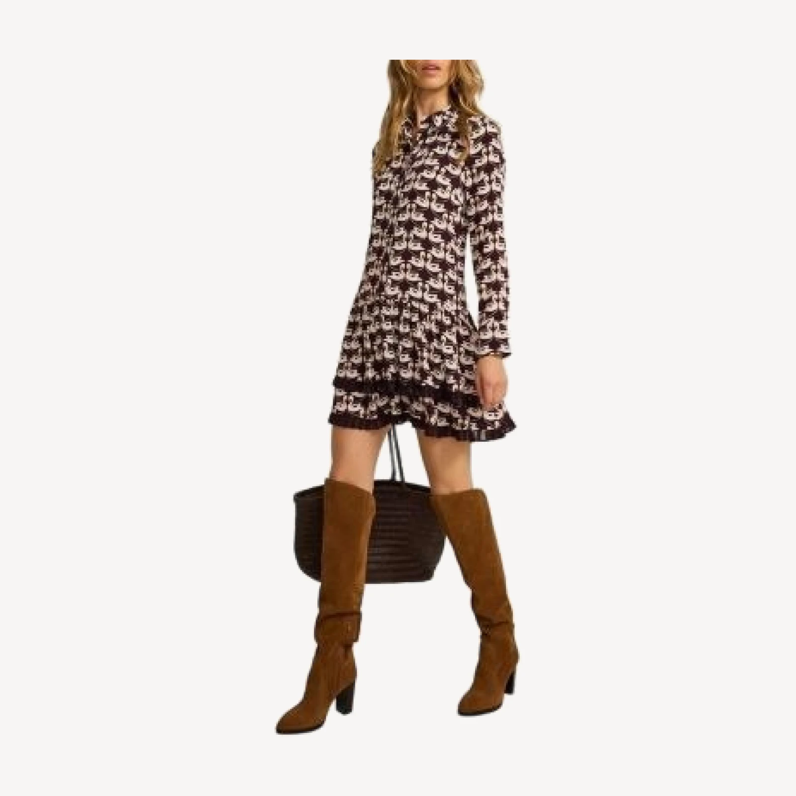 Mint Velvet Women's Swan Print Mini Dress