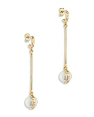 Ted Baker Imitation Pearl Linear Drop Earrings