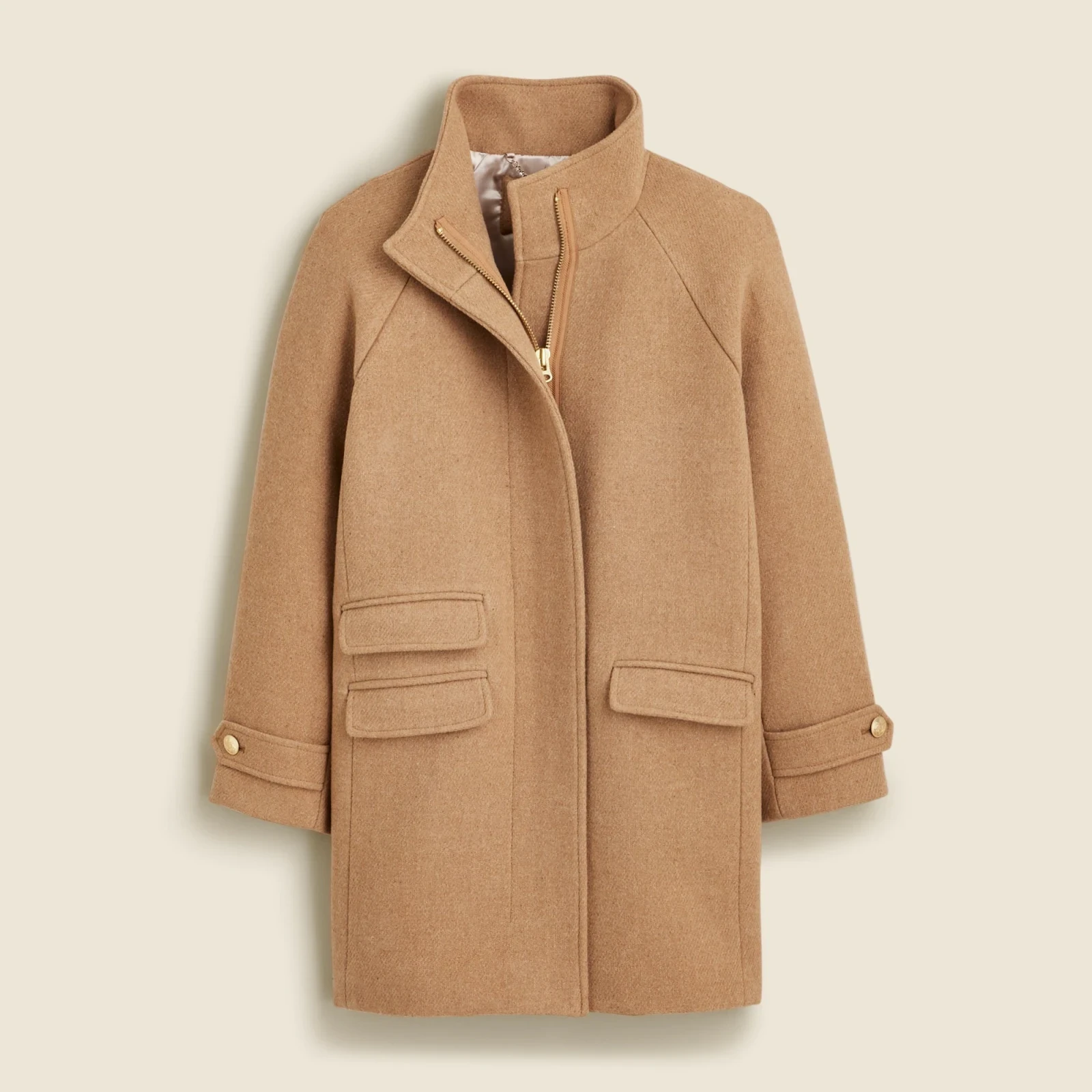 Toscana coat in Italian stadium-cloth wool blend