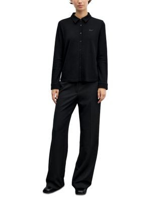 Gerard Darel Bambi Wool Button Front Shirt